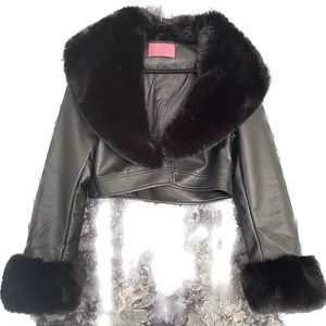 Azalea Wang Faux Fur cropped jacket